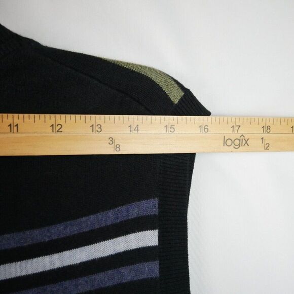 Banana Republic Mens Size S Pinstripe Sleeveless V Neck Pullover Sweater Vest - Picture 5 of 8